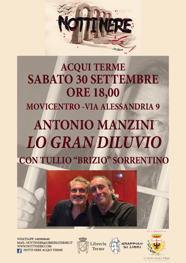 Antonio Manzini Lo Gran Diluvio Visit Acqui Terme